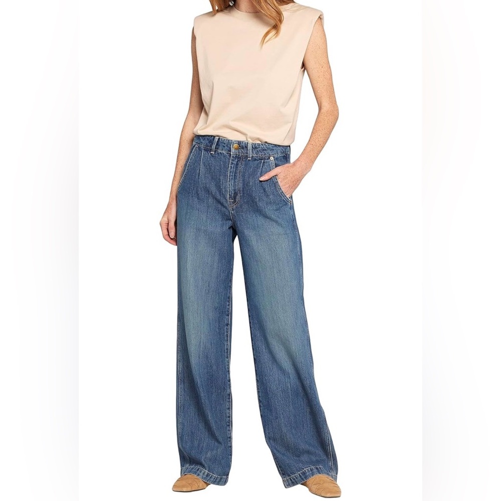 💙 Current/Elliott “The Postman” Wide Leg Jeans – Lancaster Wash Size 30 | NWT - Picture 3 of 13